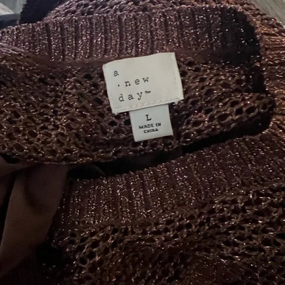 a new day Sleeveless Brown Knit Maxi Dress large - Picture 5 of 5